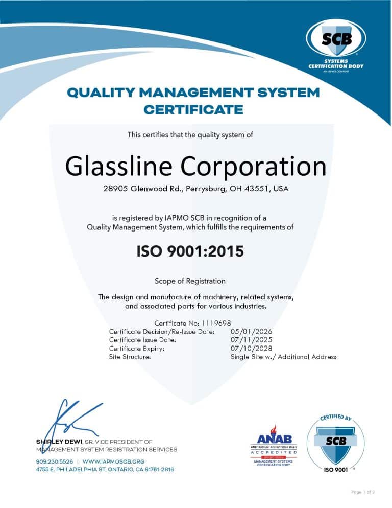 Glassline ISO 9001 2026